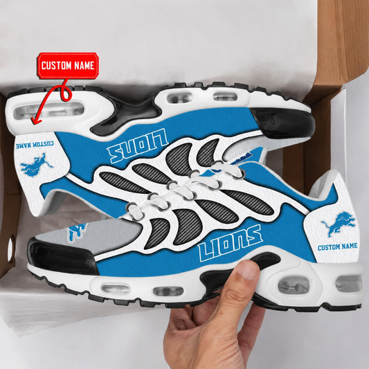 HOT DEAL - NEW CUSTOMIZED NFL04 DTL DETROIT LIONS AIR MAX PLUS SNEAKERS