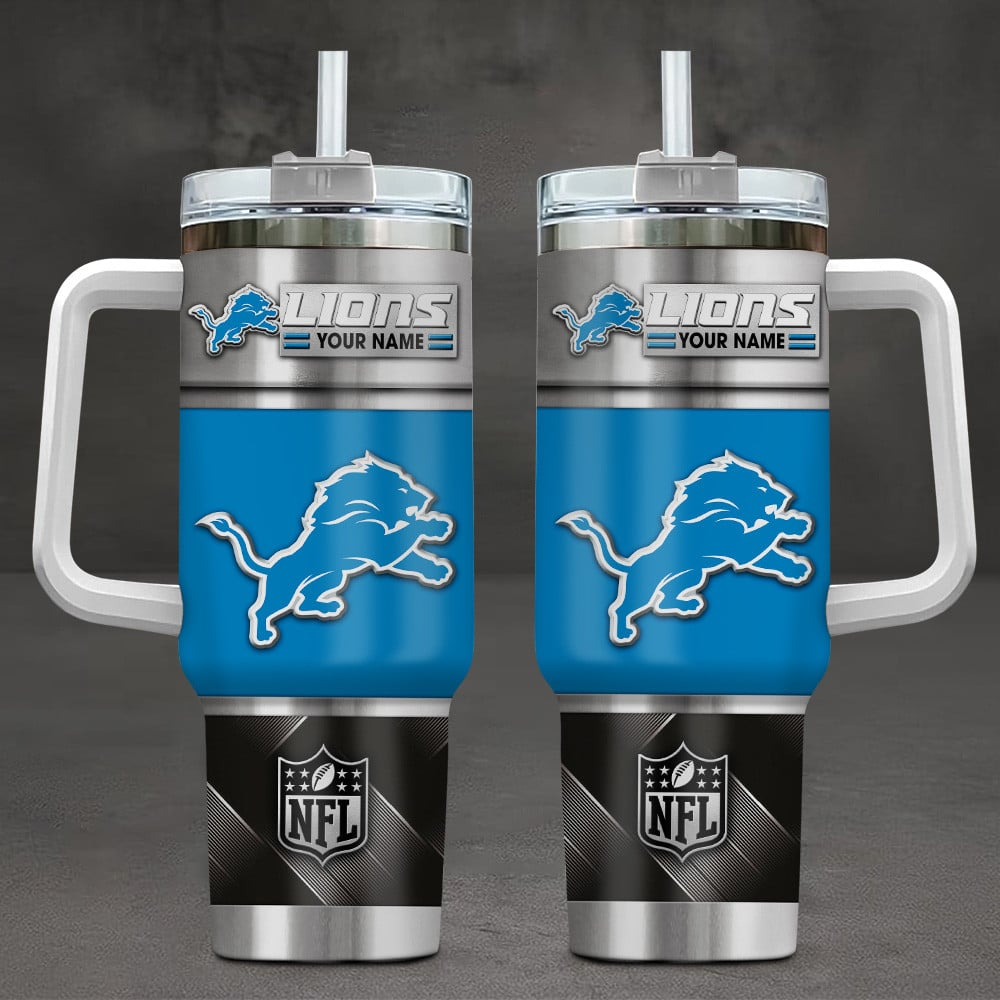 FINAL SALE - NEW CUSTOMIZED NFL04 DTL DETROIT LIONS TUMBLER CUP