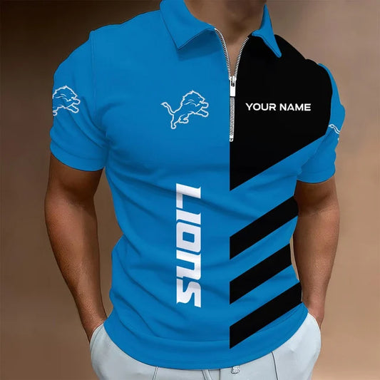 HOT DEAL - NEW CUSTOMIZED NFL04 DTL DETROIT LIONS T-SHIRT, POLO SHIRT, ZIP POLO SHIRT, SWEATSHIRT, HOODIE & ZIP HOODIE