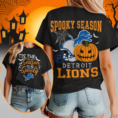 FLASH SALE - NEW CUSTOMIZED NFL04 DTL DETROIT LIONS  HALLOWEEN T-SHIRT, HOODIE & ZIP HOODIE