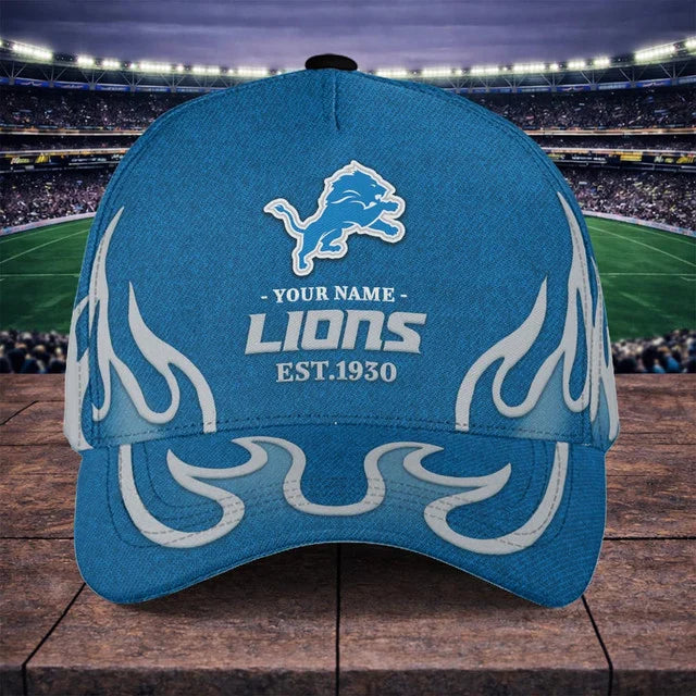 VIRAL EDITION - NEW CUSTOMIZED NFL04 DTL DETROIT LIONS CLASSIC CAP