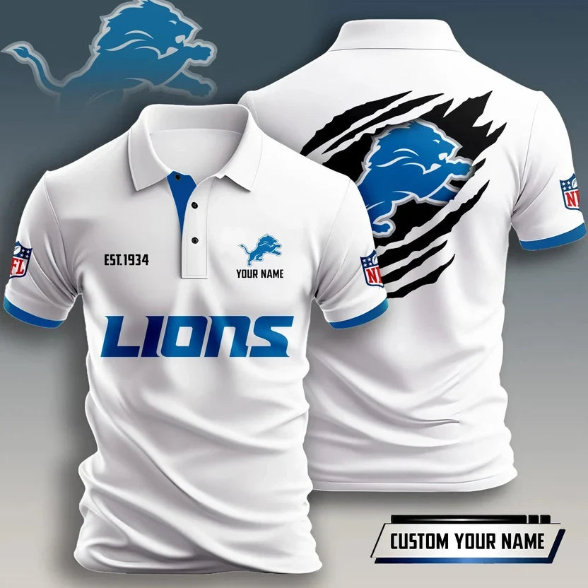 FLASH SALE - NEW CUSTOMIZED NFL04 DTL DETROIT LIONS T-SHIRT, POLO SHIRT, ZIP POLO SHIRT, HOODIE, ZIP HOODIE & SWEATSHIRT