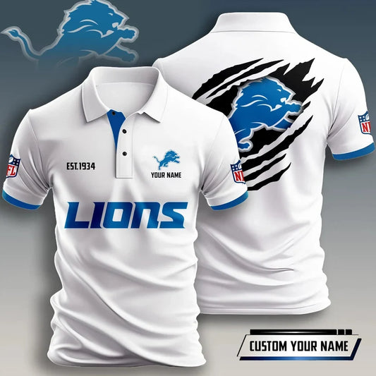 FLASH SALE - NEW CUSTOMIZED NFL04 DTL DETROIT LIONS T-SHIRT, POLO SHIRT, ZIP POLO SHIRT, HOODIE, ZIP HOODIE & SWEATSHIRT