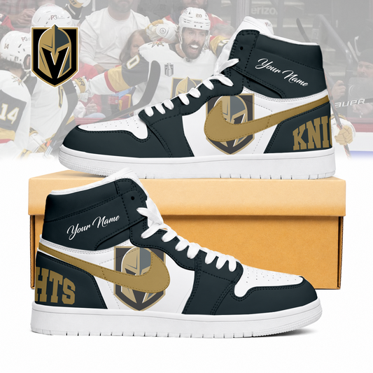 FINAL SALE - NEW CUSTOMIZED NHL04 VGK VEGAS GOLDEN KNIGHTS AIR JORDAN SNEAKERS