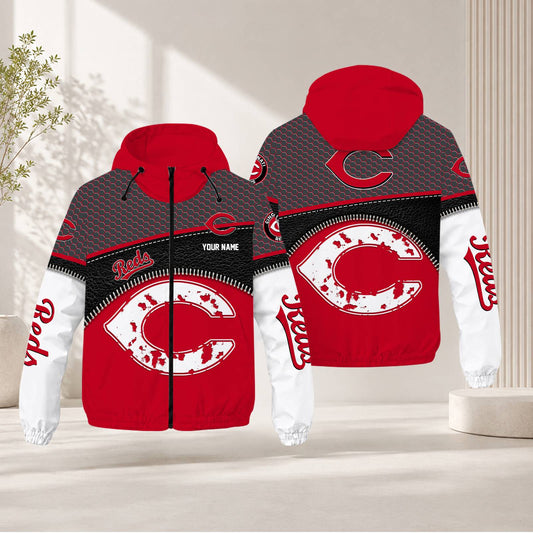 FINAL SALE - NEW CUSTOMIZED MLB05 CRS CINCINNATI REDS WINDBREAKER JACKET