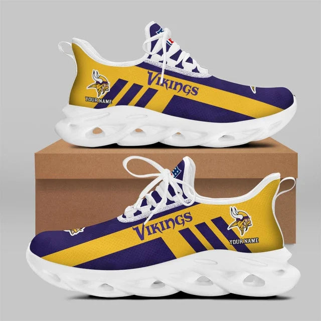 VIRAL EDITION - NEW CUSTOMIZED NFL05 MVK MINNESOTA VIKINGS UNISEX MAX SOUL SHOES