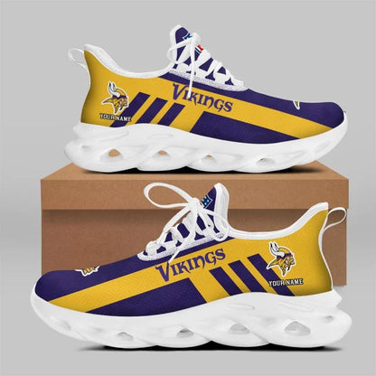 VIRAL EDITION - NEW CUSTOMIZED NFL05 MVK MINNESOTA VIKINGS UNISEX MAX SOUL SHOES