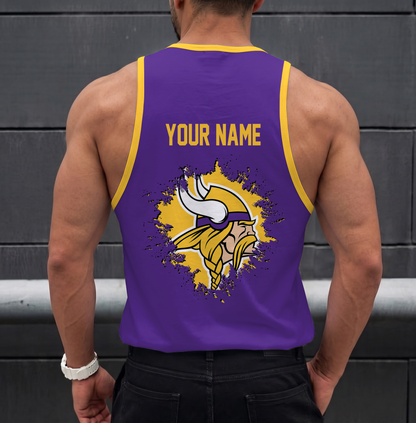 LIMITED EDITION - NEW CUSTOMIZED NFL05 MVK MINNESOTA VIKINGS UNISEX TANK TOP