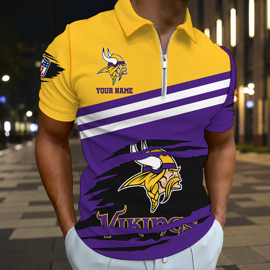 FINAL SALE - NEW CUSTOMIZED NFL05 MVK MINNESOTA VIKINGS T-SHIRT, POLO SHIRT, ZIP POLO SHIRT, SWEATSHIRT, HOODIE & ZIP HOODIE