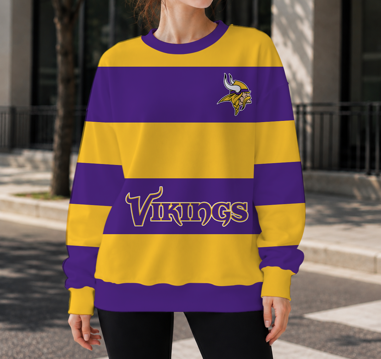 HOT DEAL- NEW CUSTOMIZED NFL05 MVK MINNESOTA VIKINGS UNISEX SWEATSHIRT