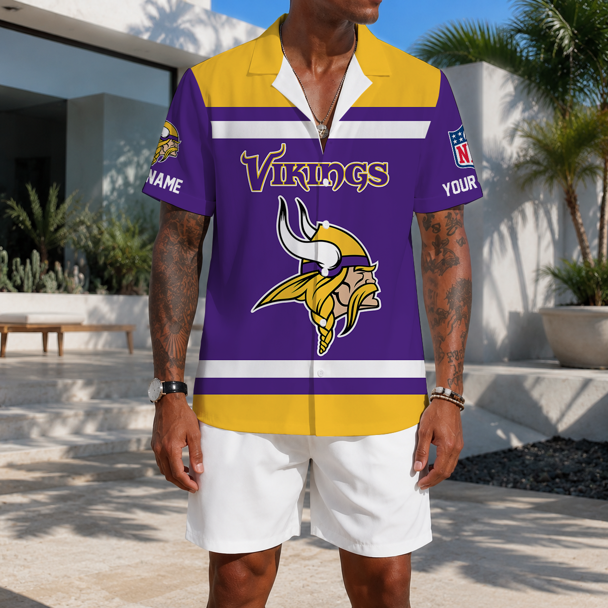 FLASH SALE - NEW CUSTOMIZED NFL05 MVK MINNESOTA VIKINGS UNISEX HAWAIIAN SHIRT