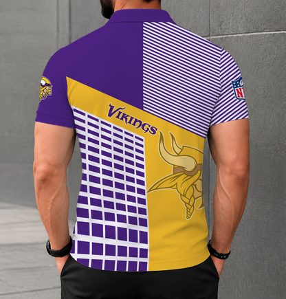 FINAL SALE - NEW CUSTOMIZED NFL05 MVK MINNESOTA VIKINGS POLO SHIRT
