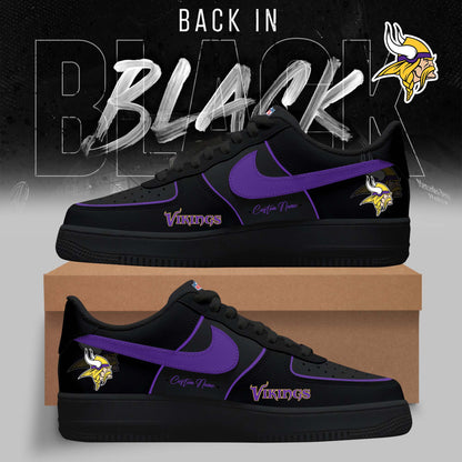 FINAL SALE - NEW CUSTOMIZED NFL05 MVK MINNESOTA VIKINGS AF1 SNEAKERS