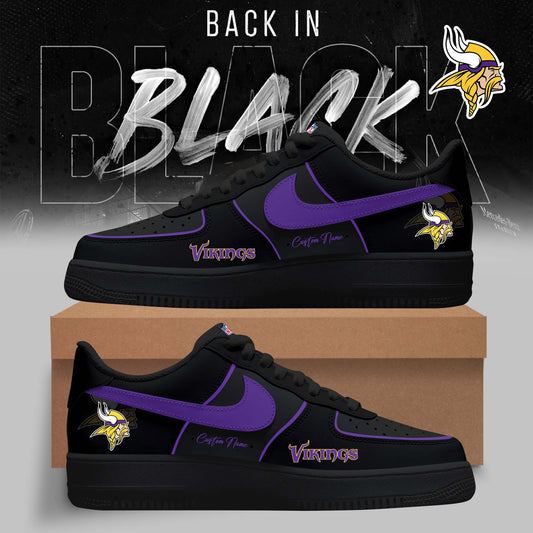 FINAL SALE - NEW CUSTOMIZED NFL05 MVK MINNESOTA VIKINGS AF1 SNEAKERS