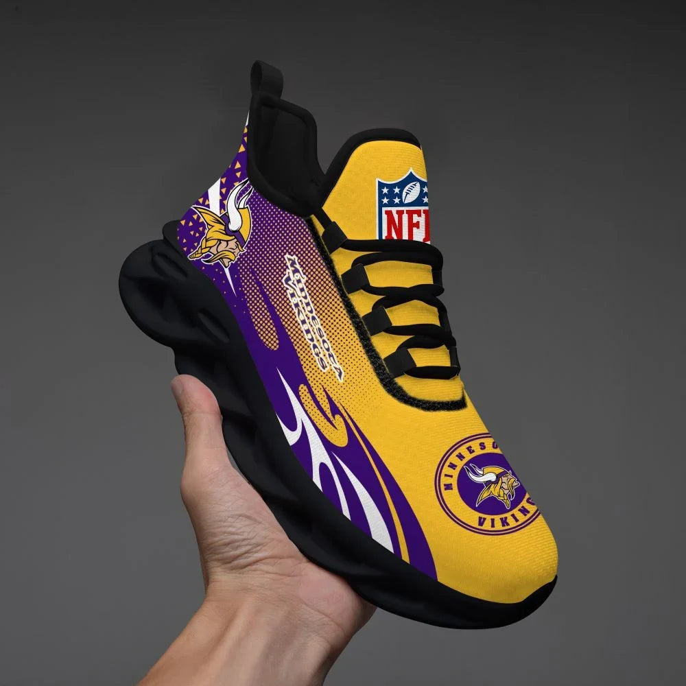 VIRAL EDITION - NEW CUSTOMIZED NFL05 MVK MINNESOTA VIKINGS UNISEX MAX SOUL SHOES