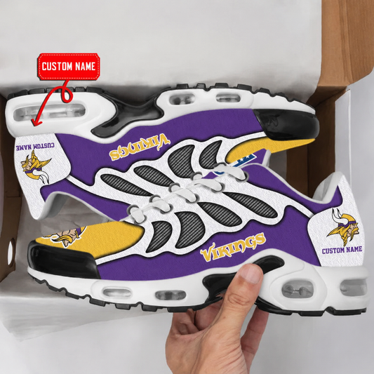 HOT DEAL - NEW CUSTOMIZED NFL05 MVK MINNESOTA VIKINGS AIR MAX PLUS SNEAKERS