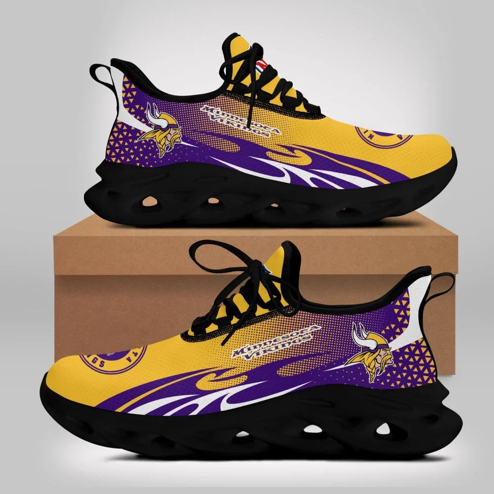 VIRAL EDITION - NEW CUSTOMIZED NFL05 MVK MINNESOTA VIKINGS UNISEX MAX SOUL SHOES