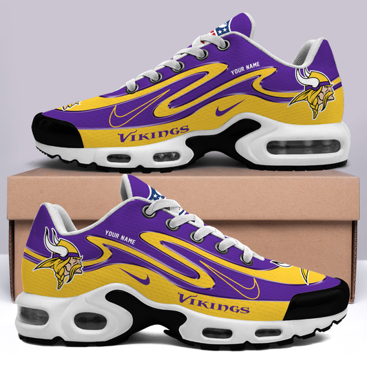 FINAL SALE - NEW CUSTOMIZED NFL05 MVK MINNESOTA VIKINGS AIR MAX PLUS SNEAKERS