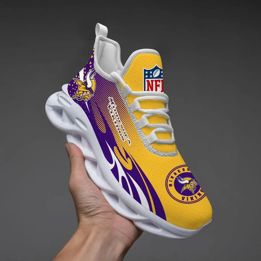 VIRAL EDITION - NEW CUSTOMIZED NFL05 MVK MINNESOTA VIKINGS UNISEX MAX SOUL SHOES