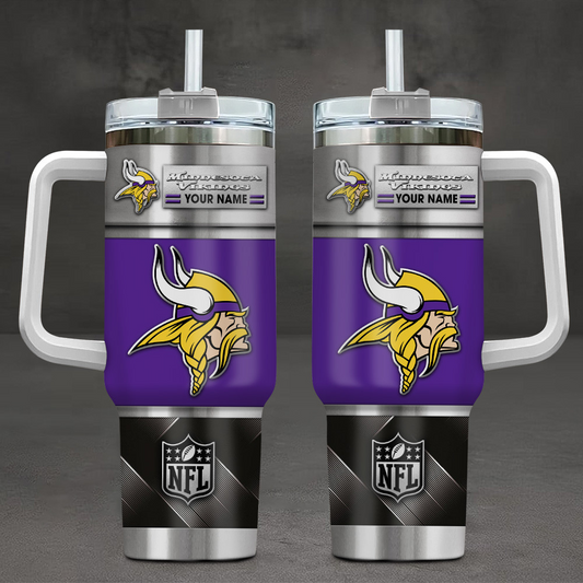 FINAL SALE - NEW CUSTOMIZED NFL05 MVK MINNESOTA VIKINGS TUMBLER CUP
