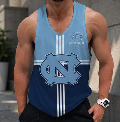 SPECIAL EDTION - NEW CUSTOMIZED NCAA MAM05 NTH NORTH CAROLINA TAR HEELS STRAPPY UNISEX TANK TOP