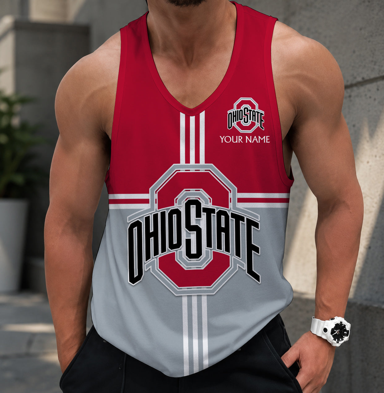 VIRAL EDITION - NEW CUSTOMIZED NCAA FBS05 OSB OHIO STATE BUCKEYES UNISEX TANK TOP