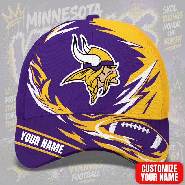 SPECIAL EDITION - NEW CUSTOMIZED NFL05 MVK MINNESOTA VIKINGS CLASSIC CAP