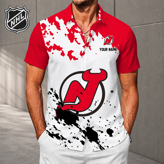 LIMITED EDITION - NEW CUSTOMIZED NHL06 NJD NEW JERSEY DEVILS UNISEX HAWAIIAN SHIRT