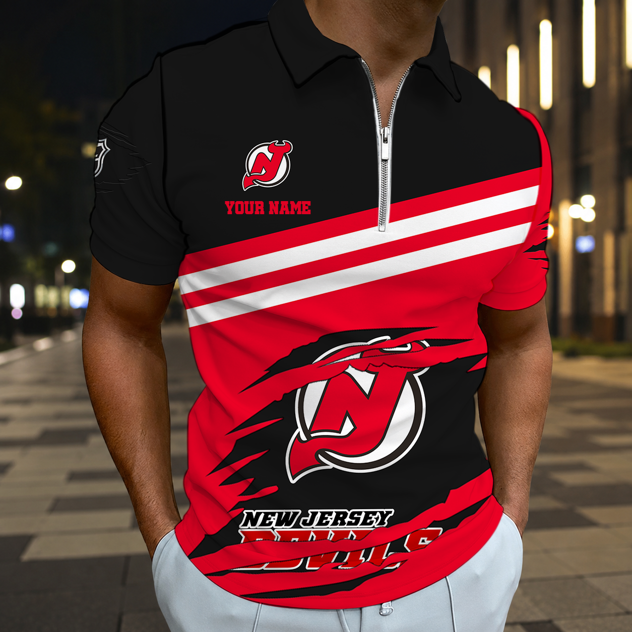 VIRAL EDITION - NEW CUSTOMIZED NHL06 NJD NEW JERSEY DEVILS T-SHIRT, POLO SHIRT, ZIP POLO SHIRT, SWEATSHIRT, HOODIE & ZIP HOODIE