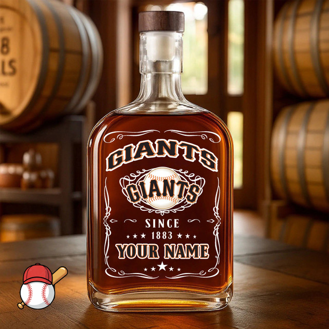 LIMITED EDITION - NEW CUSTOMIZED MLB06 SFG SAN FRANCISCO GIANTS LUXURY WHISKEY BOTTLE 450ML