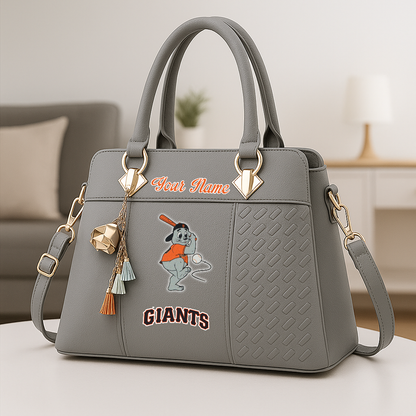 LIMITED EDITION - NEW CUSTOMIZED MLB06 SFG SF GIANTS ZIP HANDBAG MULTICOLOR