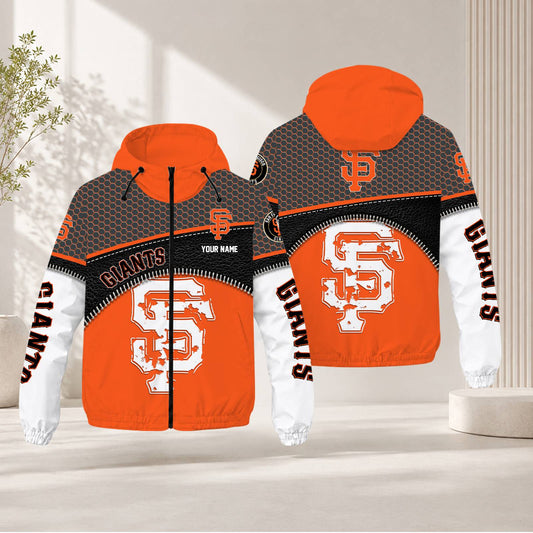 FINAL SALE - NEW CUSTOMIZED MLB06 SFG SAN FRANCISCO GIANTS WINDBREAKER JACKET