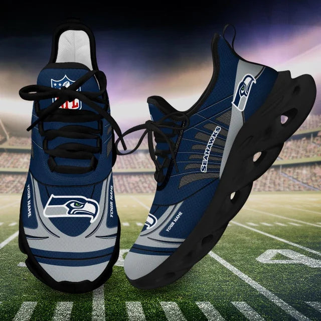 SPECIAL EDITION - NEW CUSTOMIZED NFL06 SSH SEATTLE SEAHAWKS UNISEX MAX SOUL SHOES