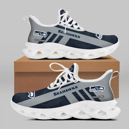 VIRAL EDITION - NEW CUSTOMIZED NFL06 SSH SEATTLE SEAHAWKS UNISEX MAX SOUL SHOES
