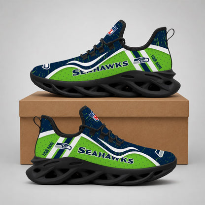 LIMITED EDITION - NEW CUSTOMIZED NFL06 SSH SEATTLE SEAHAWKS MAX SOUL SHOES
