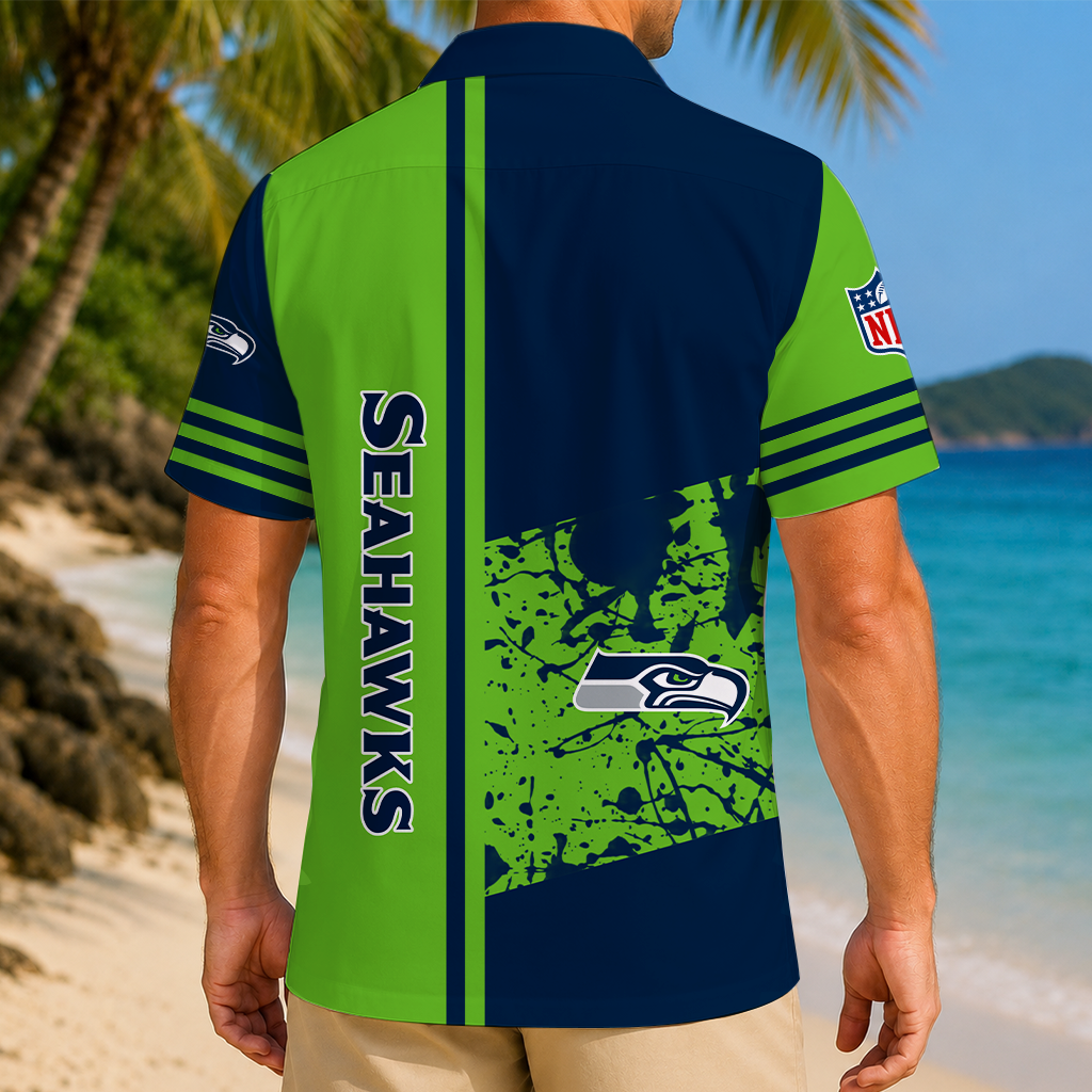 FINAL SALE - NEW CUSTOMIZED NFL06 SSH SEATTLE SEAHAWKS UNISEX HAWAIIAN SHIRT