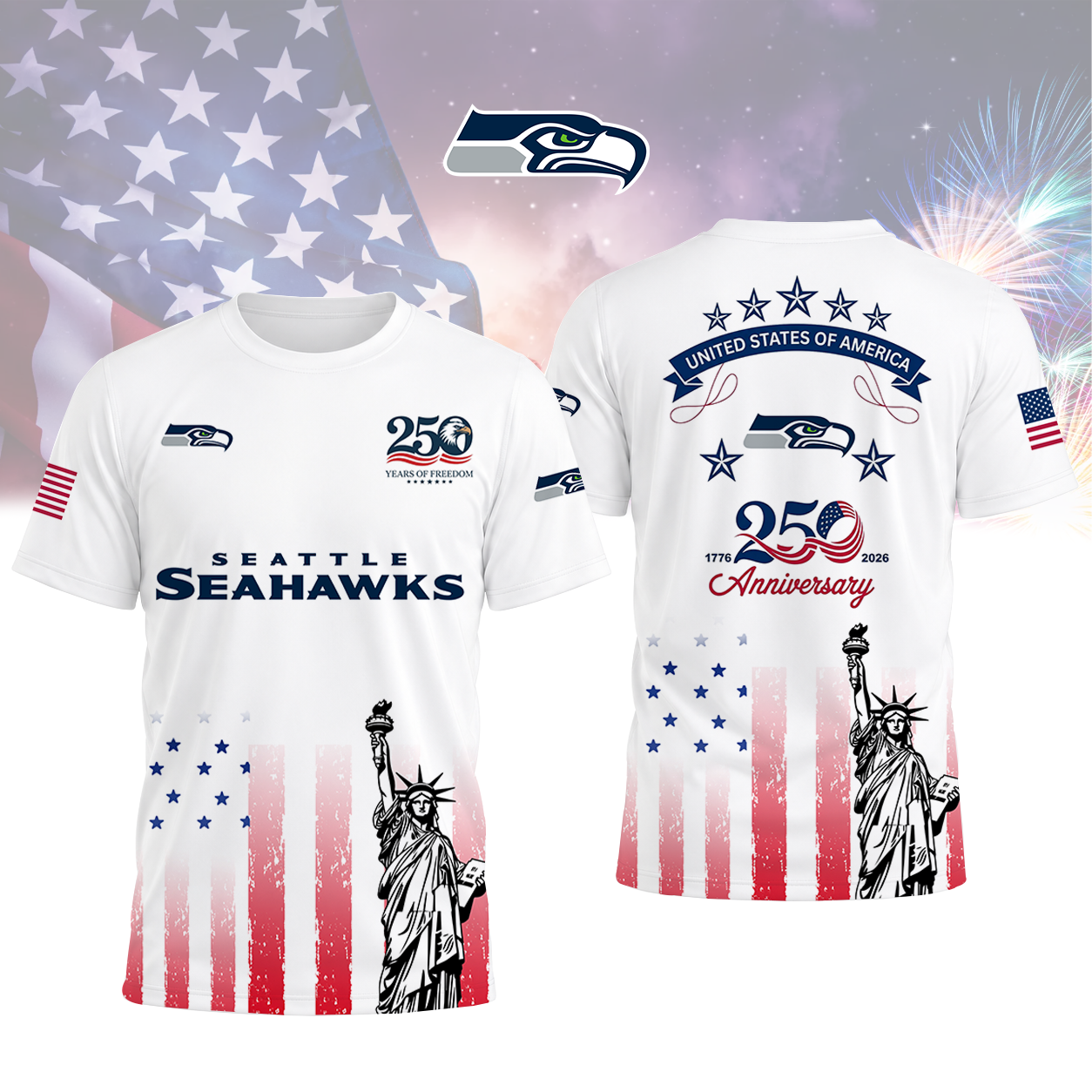 LIMITED EDITION - NEW CUSTOMIZED NFL06 SSH SEATTLE SEAHAWKS T-SHIRT, POLO SHIRT, ZIP POLO SHIRT, SWEATSHIRT, HOODIE & ZIP HOODIE
