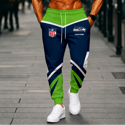 FINAL SALE - NEW CUSTOMIZED NFL06 SSH SEATTLE SEAHAWKS SWEATPANTS