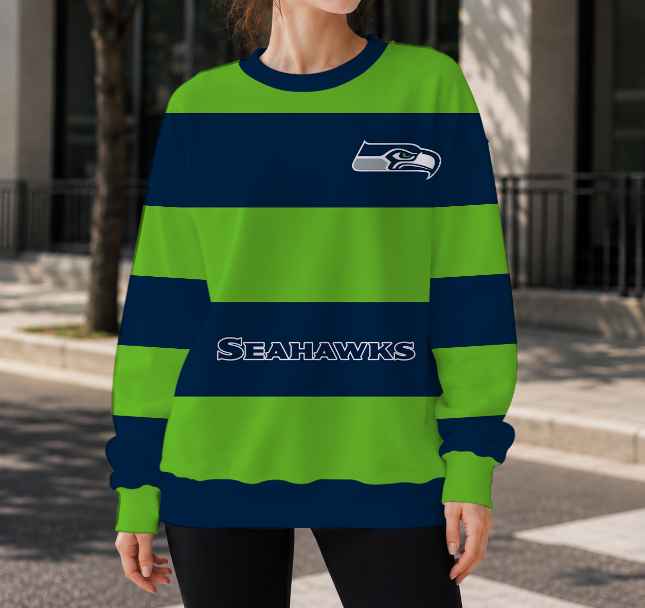 HOT DEAL- NEW CUSTOMIZED NFL06 SSH SEATTLE SEAHAWKS UNISEX SWEATSHIRT