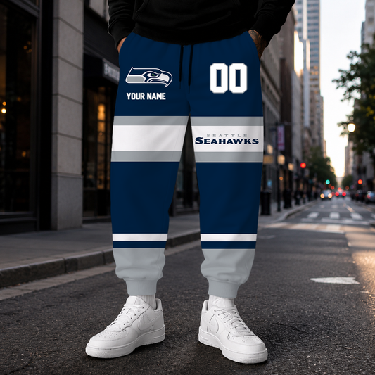 EXCLUSIVE EDITION - NEW CUSTOMIZED NFL06 SSH SEATTLE SEAHAWKS SWEATPANTS