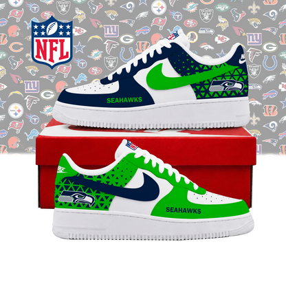 SPECIAL EDITION - NEW CUSTOMIZED NFL06 SSH SEATTLE SEAHAWKS AF1 SHOES