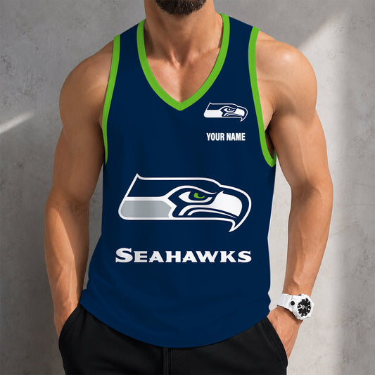 VIRAL EDITION - NEW CUSTOMIZED NFL06 SSH SEATTLE SEAHAWKS TANK TOP