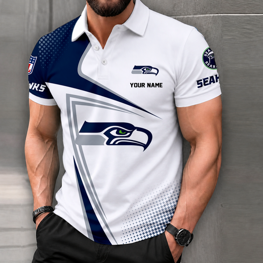 FINAL SALE - NEW CUSTOMIZED NFL06 SSH SEATTLE SEAHAWKS T-SHIRT, POLO SHIRT, ZIP POLO SHIRT, SWEATSHIRT, HOODIE & ZIP HOODIE