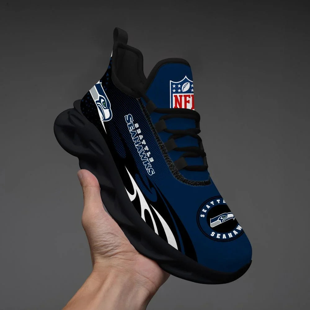 VIRAL EDITION - NEW CUSTOMIZED NFL06 SSH SEATTLE SEAHAWKS UNISEX MAX SOUL SHOES
