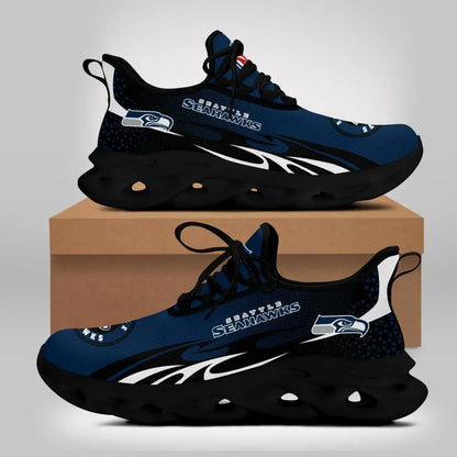 VIRAL EDITION - NEW CUSTOMIZED NFL06 SSH SEATTLE SEAHAWKS UNISEX MAX SOUL SHOES