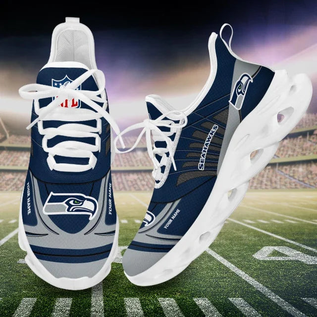 SPECIAL EDITION - NEW CUSTOMIZED NFL06 SSH SEATTLE SEAHAWKS UNISEX MAX SOUL SHOES