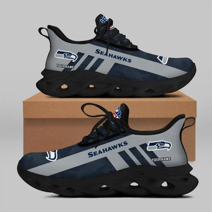 VIRAL EDITION - NEW CUSTOMIZED NFL06 SSH SEATTLE SEAHAWKS UNISEX MAX SOUL SHOES