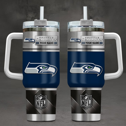 FINAL SALE - NEW CUSTOMIZED NFL06 SSH SEATTLE SEAHAWKS TUMBLER CUP