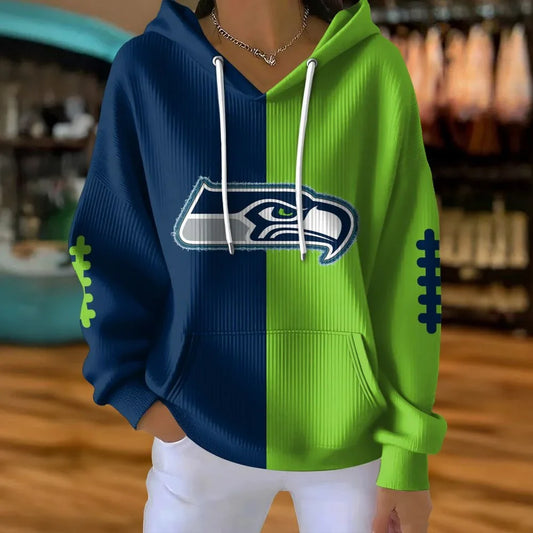 VIRAL EDITION - NEW CUSTOMIZED NFL06 SSH SEATTLE SEAHAWKS RIBBED HOODIE & SWEATSHIRT