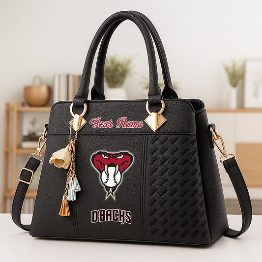 LIMITED EDITION - NEW CUSTOMIZED MLB07 ADS AZ DIAMONDBACKS ZIP HANDBAG MULTICOLOR